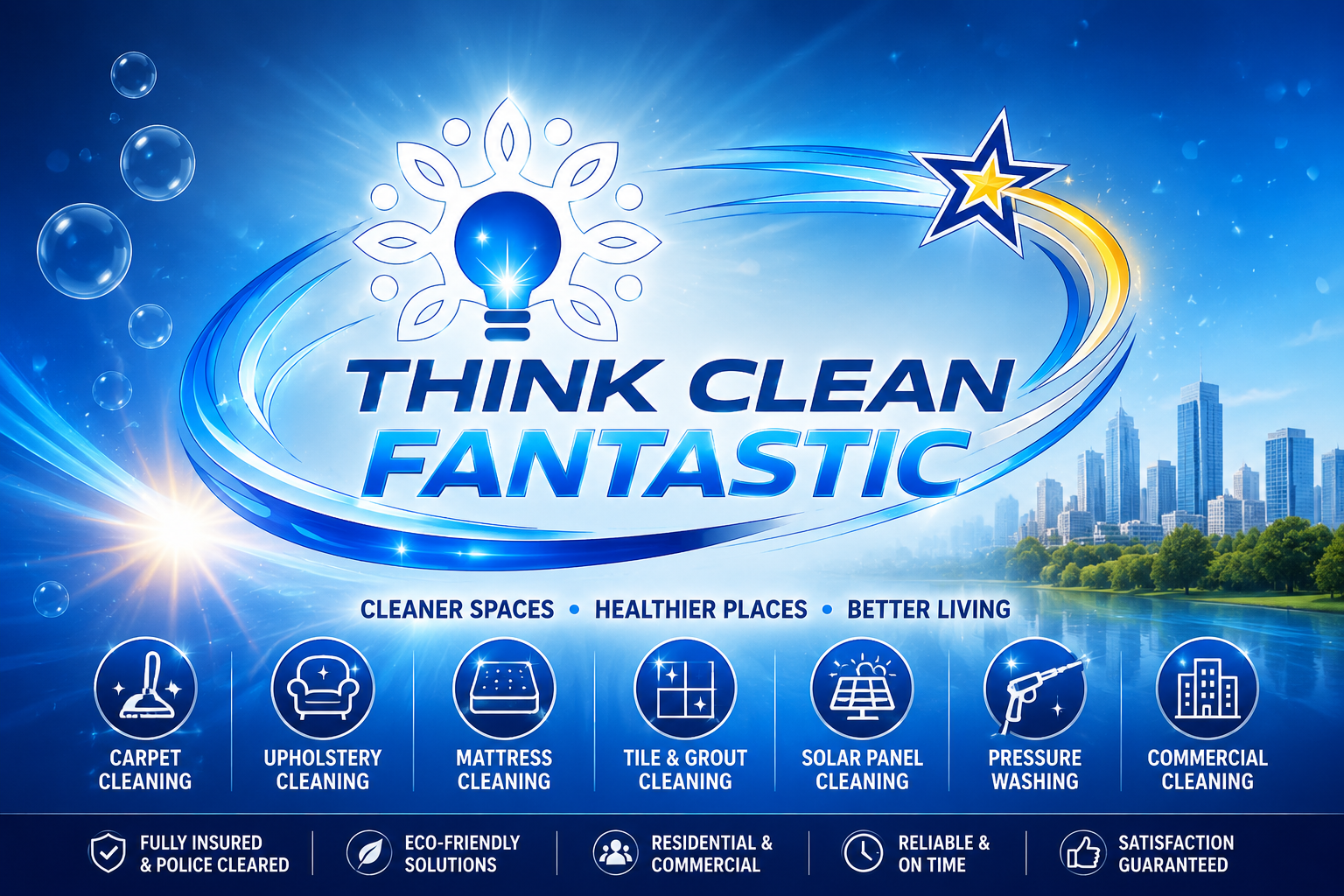 Think Clean Fantastic branding and services